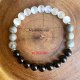 White Cat Eye Natural Map Stone Beaded Bracelet