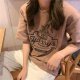 summer new Korean loose thin versatile letter printed student short sleeve T-shirt women"s Hong Kong style top fashion