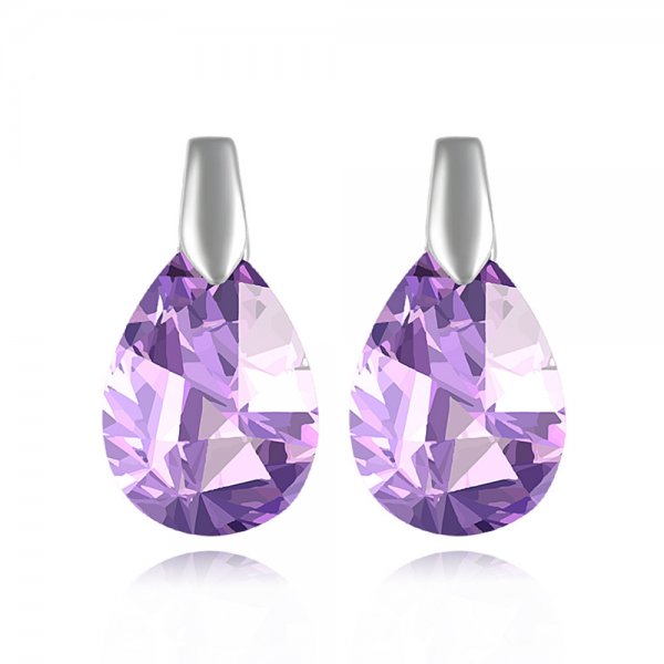 Fashion And Elegant Amethyst Drop-shaped Earrings